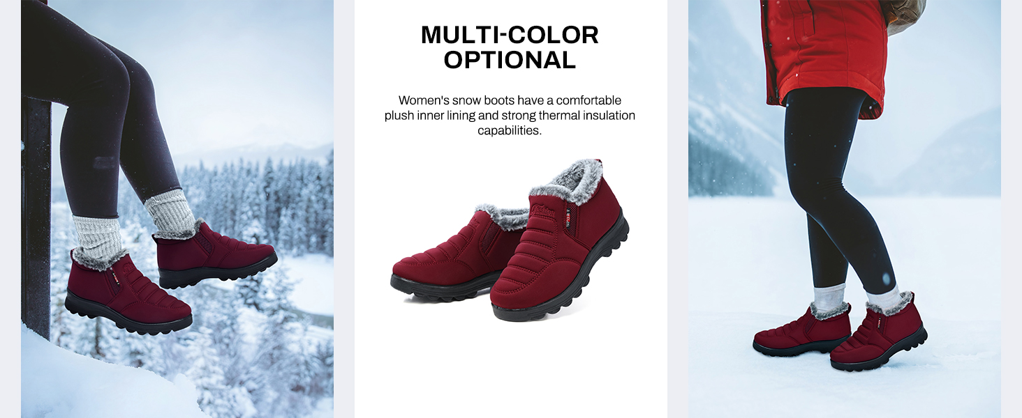 red winter boot for women