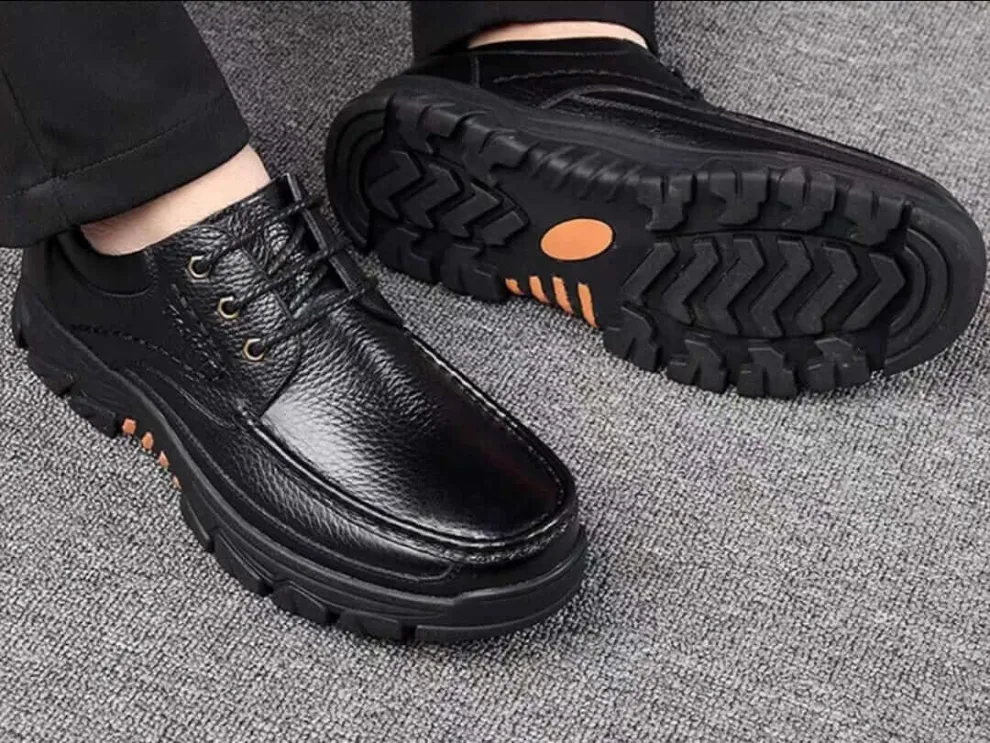 Christmas Sale⛄--40% OFF 🎁Mens Waterproof Non Slip Soft Sole Casual Genuine Leather Oxfords