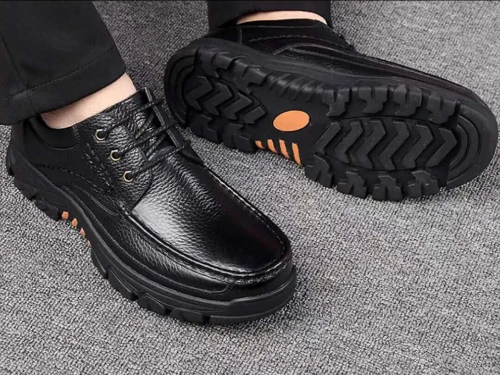 Christmas Sale⛄--40% OFF 🎁Mens Waterproof Non Slip Soft Sole Casual Genuine Leather Oxfords