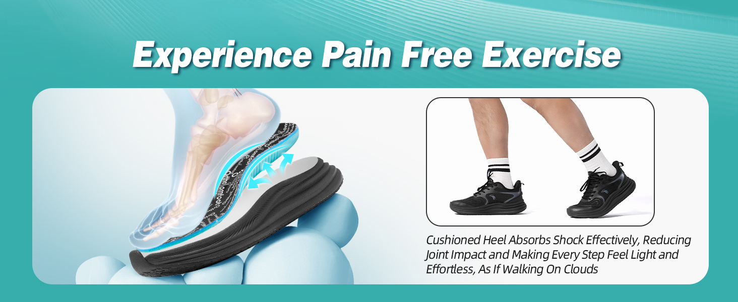 Mens Breathable Walking Shoes for Plantar Fasciitis