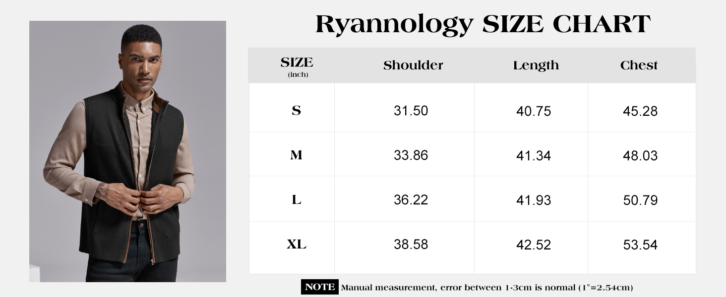 Mens Full Zip Cardigan Sweater Vest Casual Sleeveless Knitted Zip Up Stand Collar Regular Fit