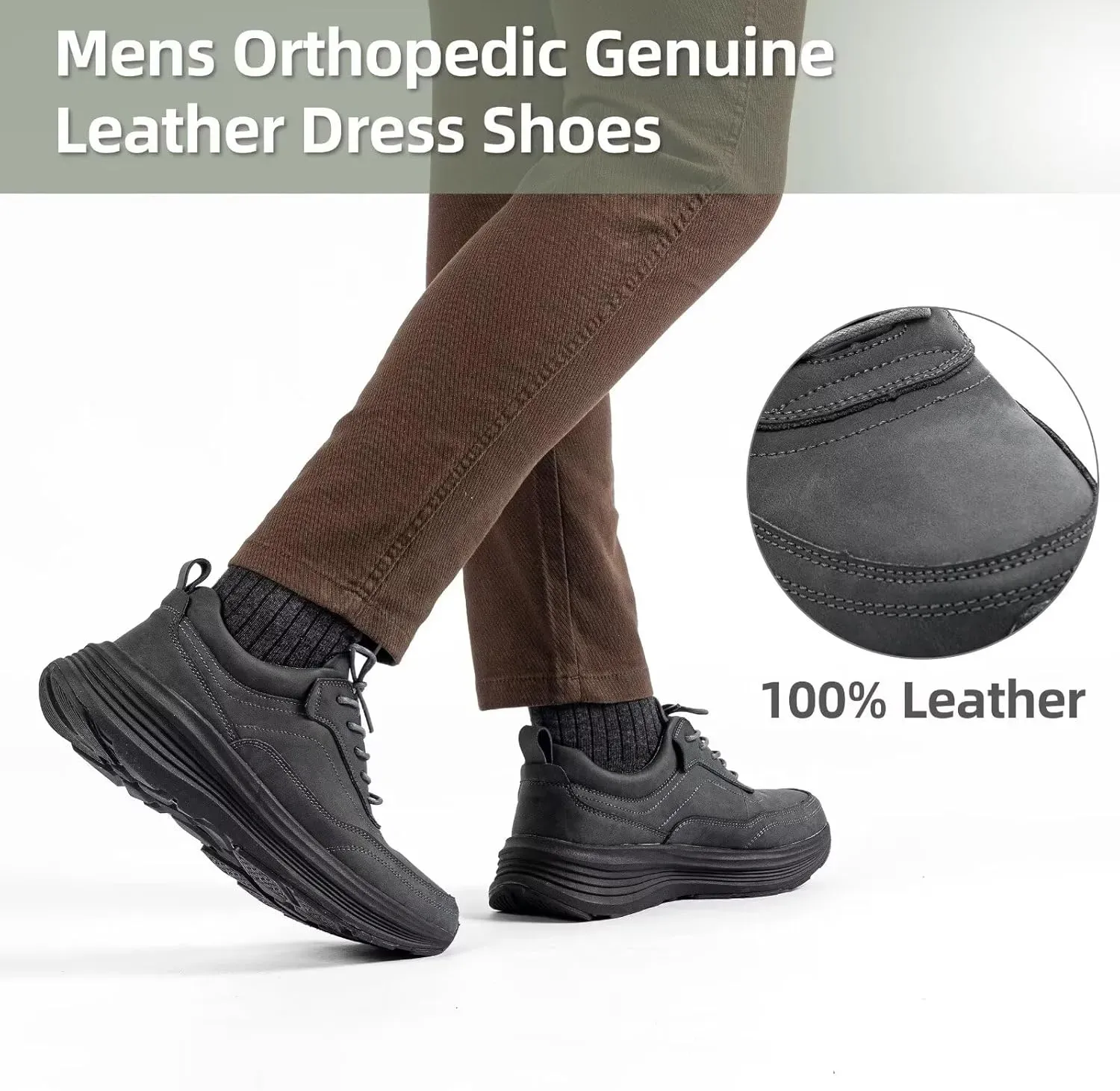 Men's Casual Arch Support Comfort Quick Recovery Orthopedic Walking Shoes
