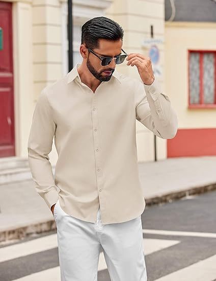 Gentleman's Casual Cotton Basic Shirt