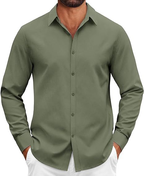 Gentleman's Casual Cotton Basic Shirt