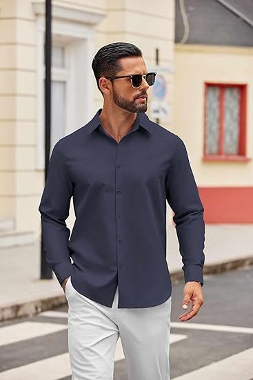 Gentleman's Casual Cotton Basic Shirt