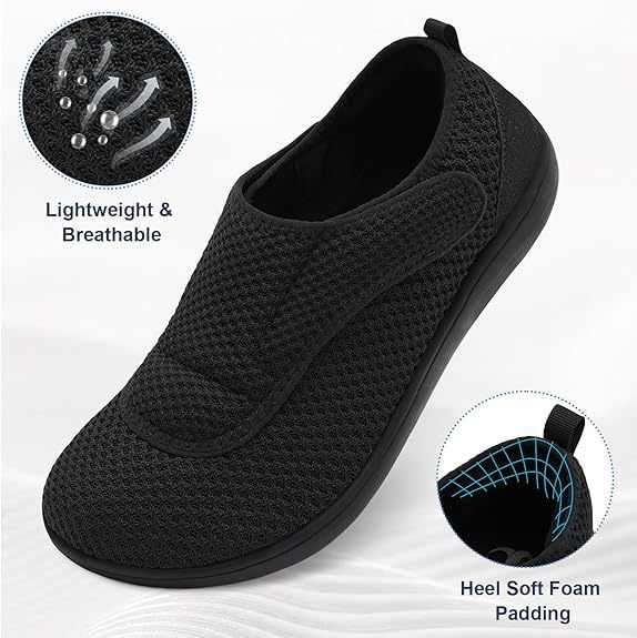 2025 Men's Lightweight Extra Wide Width Orthopedic Hands-Free Foot Pain Relief Slip-on Shoes