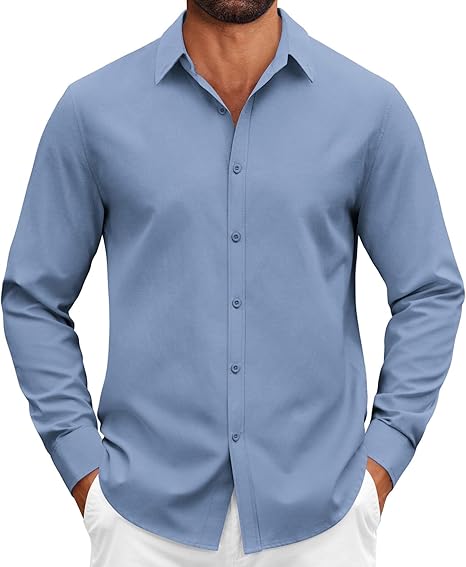 Gentleman's Casual Cotton Basic Shirt