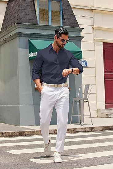 Gentleman's Casual Cotton Basic Shirt