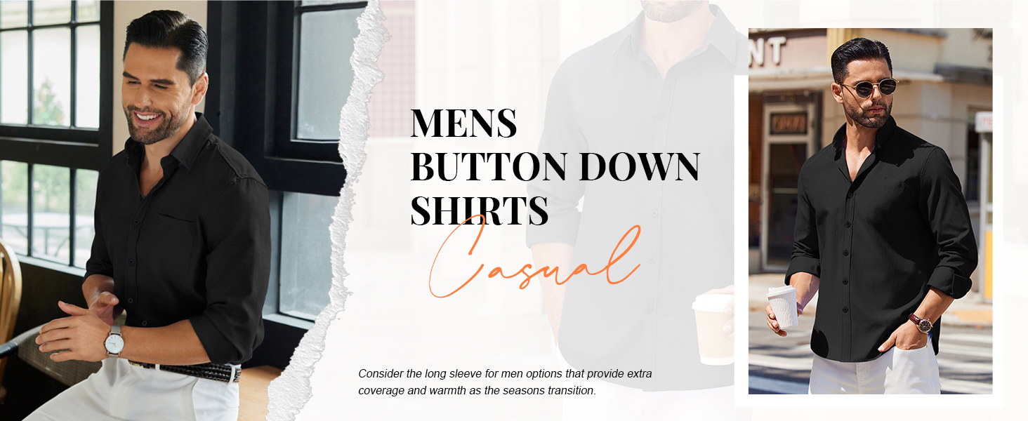 mens dress shirts black