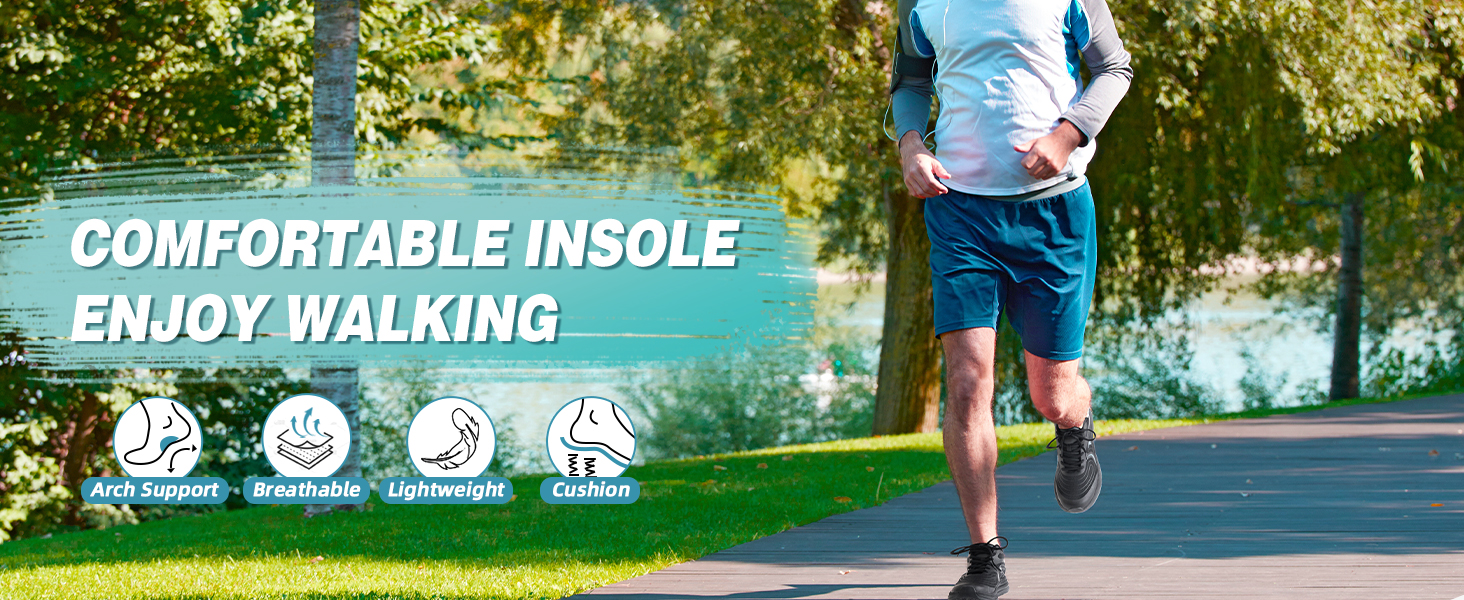 OrthoComfoot Men's Orthopedic Walking Shoes for Plantar Fasciitis