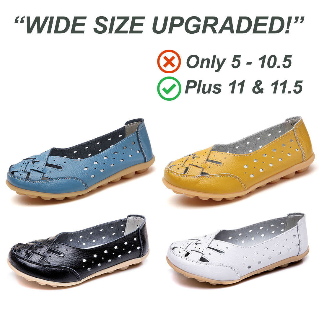 Lismali Comfyfleek Wide Toe Box & Wide Size Leather Loafers - Basic Colors