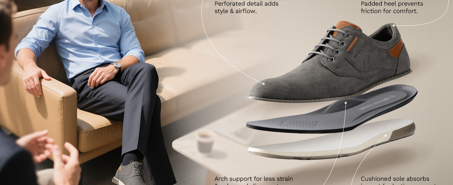 Bruno Marc Men's Casual Dress Oxfords Shoes Business Formal Derby Sneakers