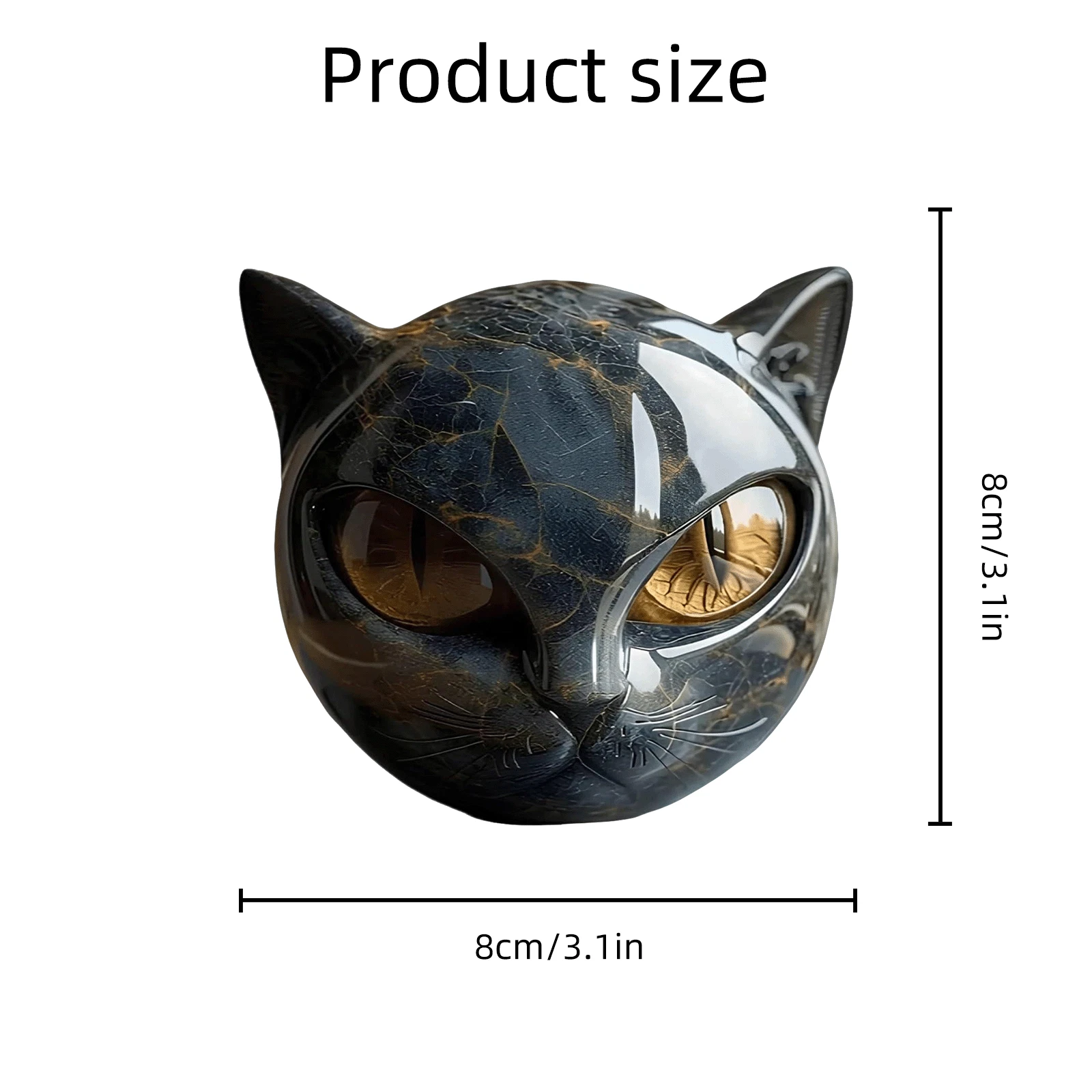 Black Cat Stone Sculpture – A Symbol of Luck and Style