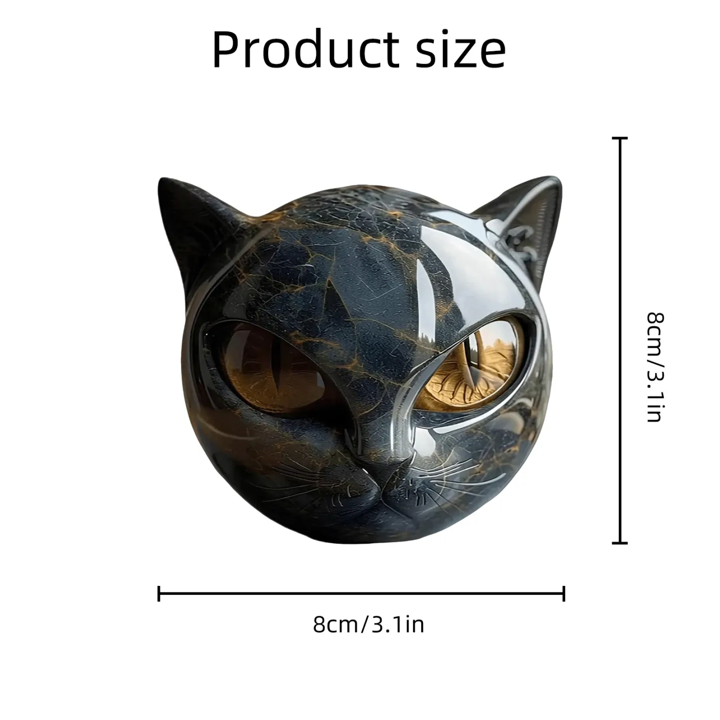 Black Cat Stone Sculpture – A Symbol of Luck and Style