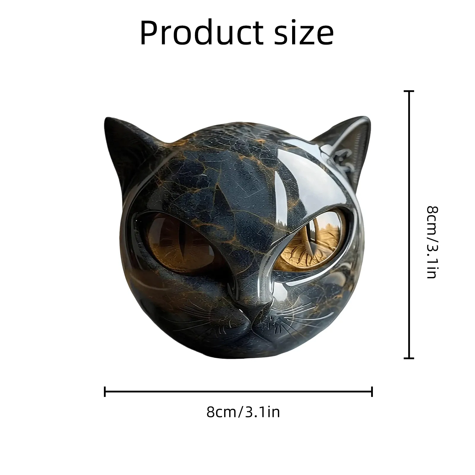Black Cat Stone Sculpture – A Symbol of Luck and Style