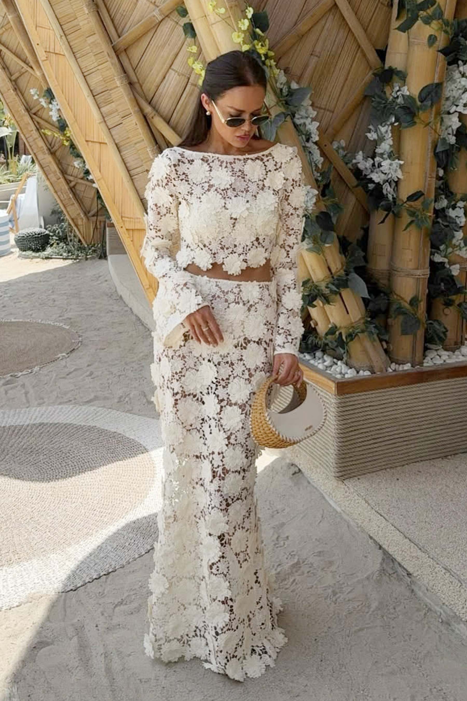 Kingston | Cream Lace Maxi Skirt