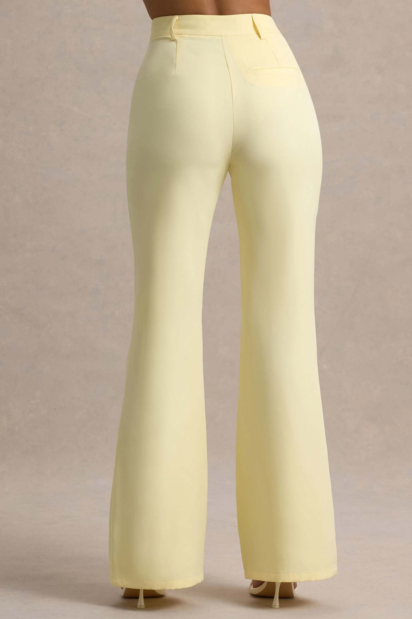 Jada | Lemon Tailored Flared-Leg Trousers