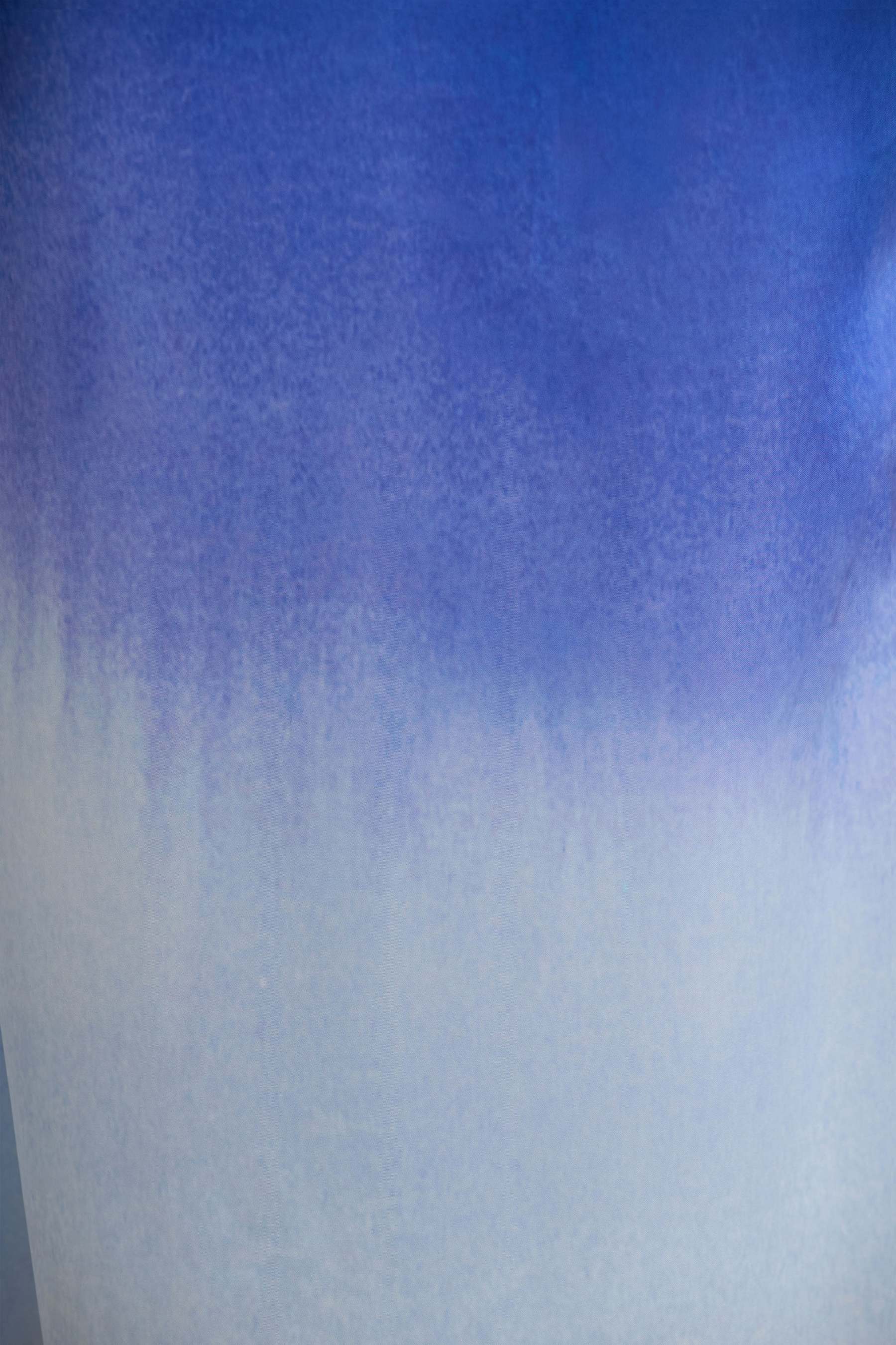 Serita | Blue Ombre Satin Split Maxi Skirt