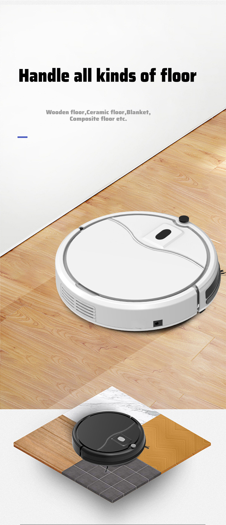 ZODA-805 Intelligent Robot Cleaner 2 in 1/Suction and Sweep
