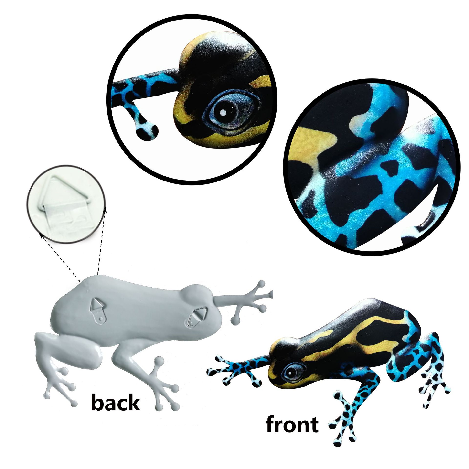 Iron Frog Art Sculpture Hanging Wall Decorations for Garden