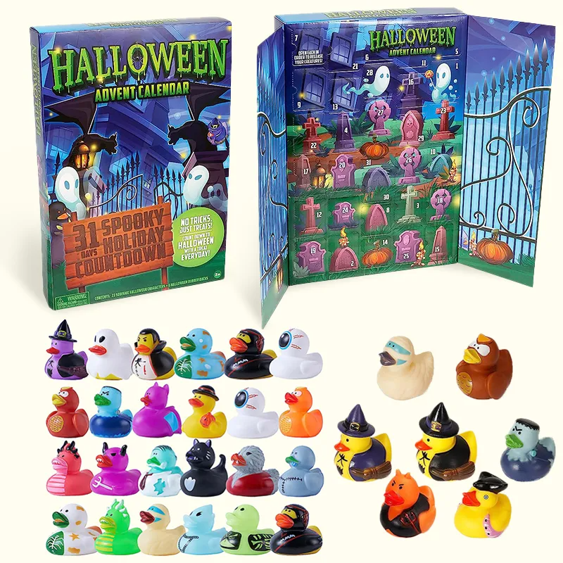 🎃Early Halloween Sale👻31 Pcs Countdown Halloween Rubber Ducks Advent Calendar