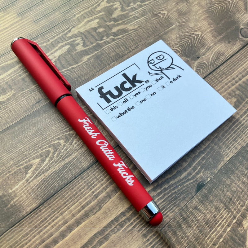 💝 Fresh Outta Fucks Pad and Pen