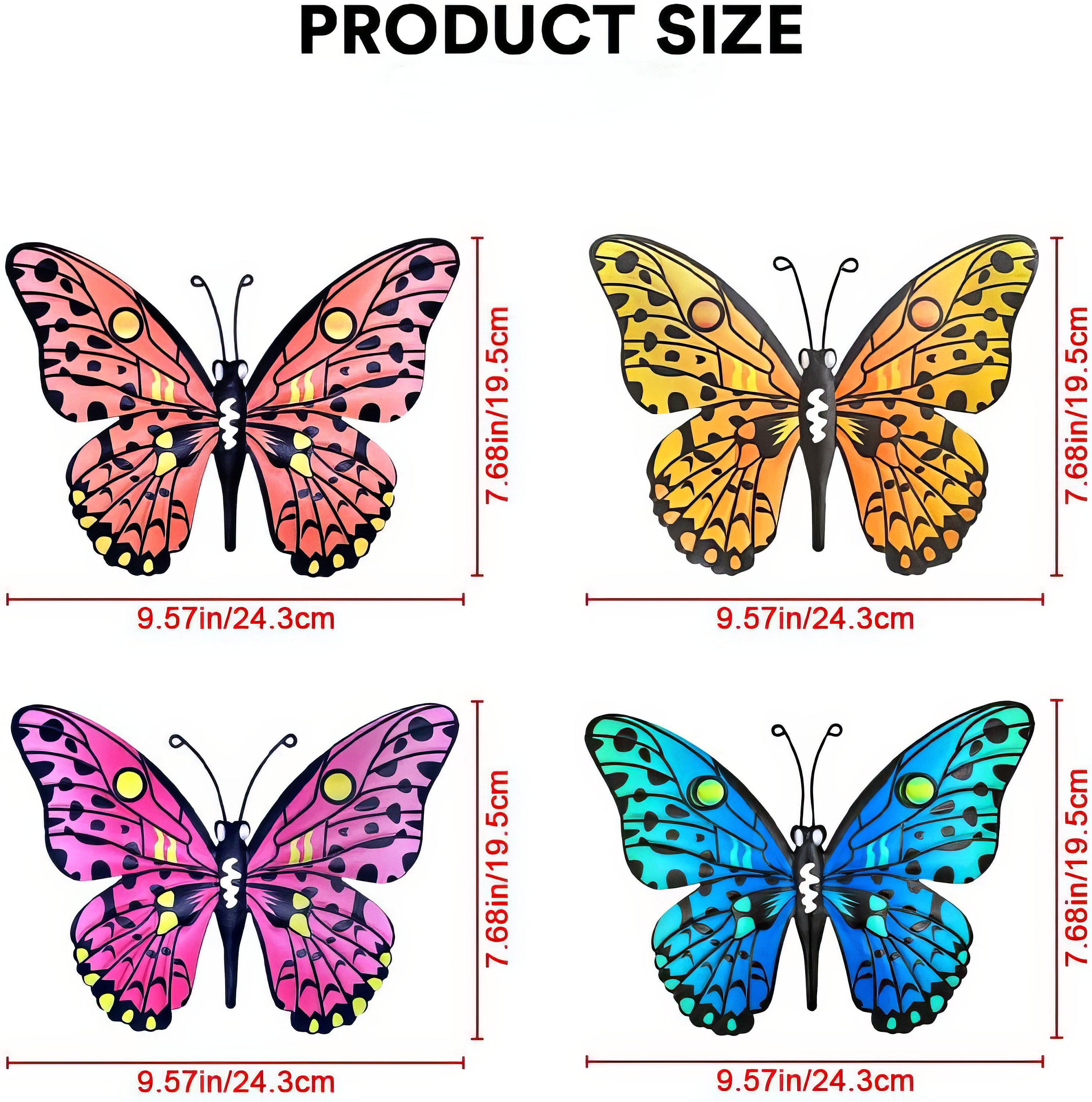 Garden Yard Accents, Metal Butterfly Wall Decor