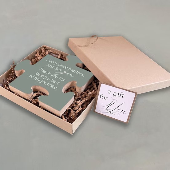 Puzzle Piece Thank You Gift Box