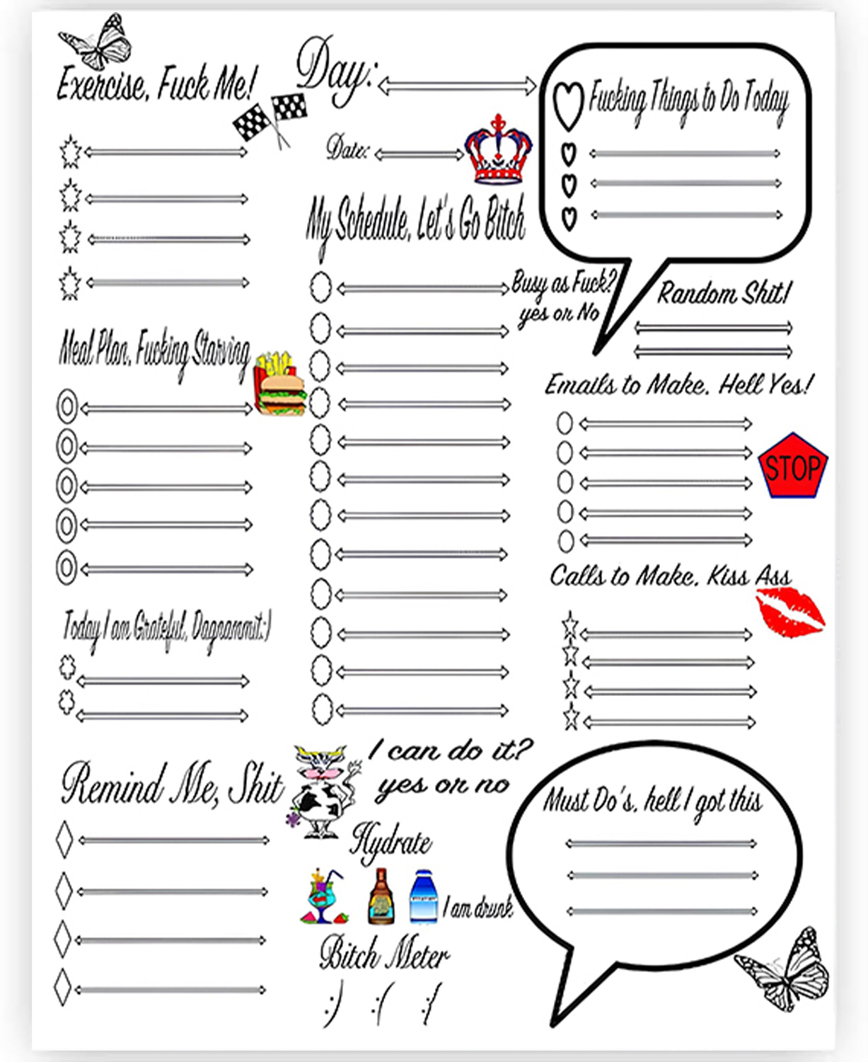 Swear Words Daily Planner