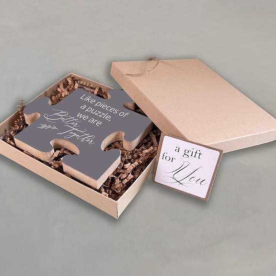 Puzzle Piece Thank You Gift Box