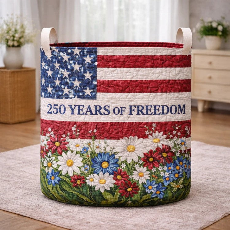 🇺🇸 250th Anniversary Patchwork Storage Basket🏡
