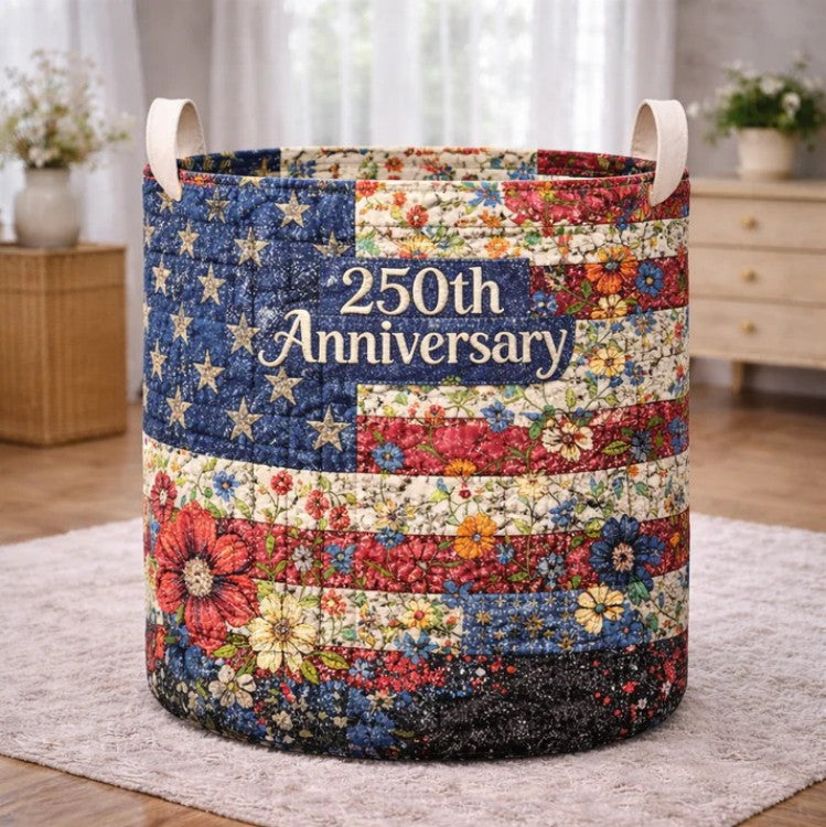 🇺🇸 250th Anniversary Patchwork Storage Basket🏡