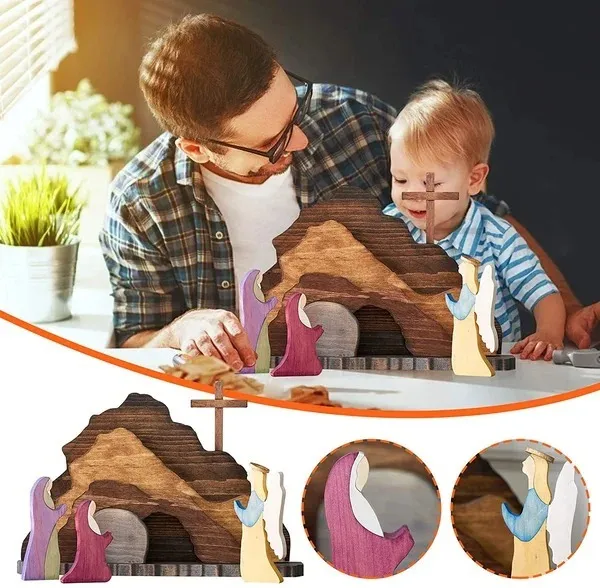 ✝️Easter Scene Wooden Decoration