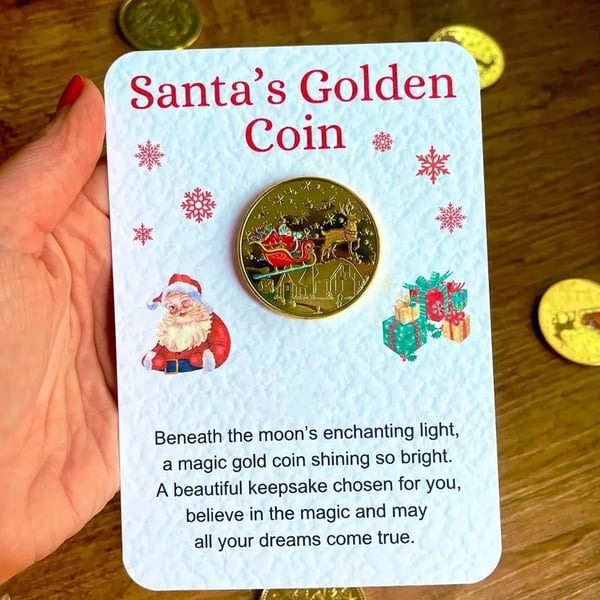 🎅Santa Gold Coins for Christmas Eve Boxes