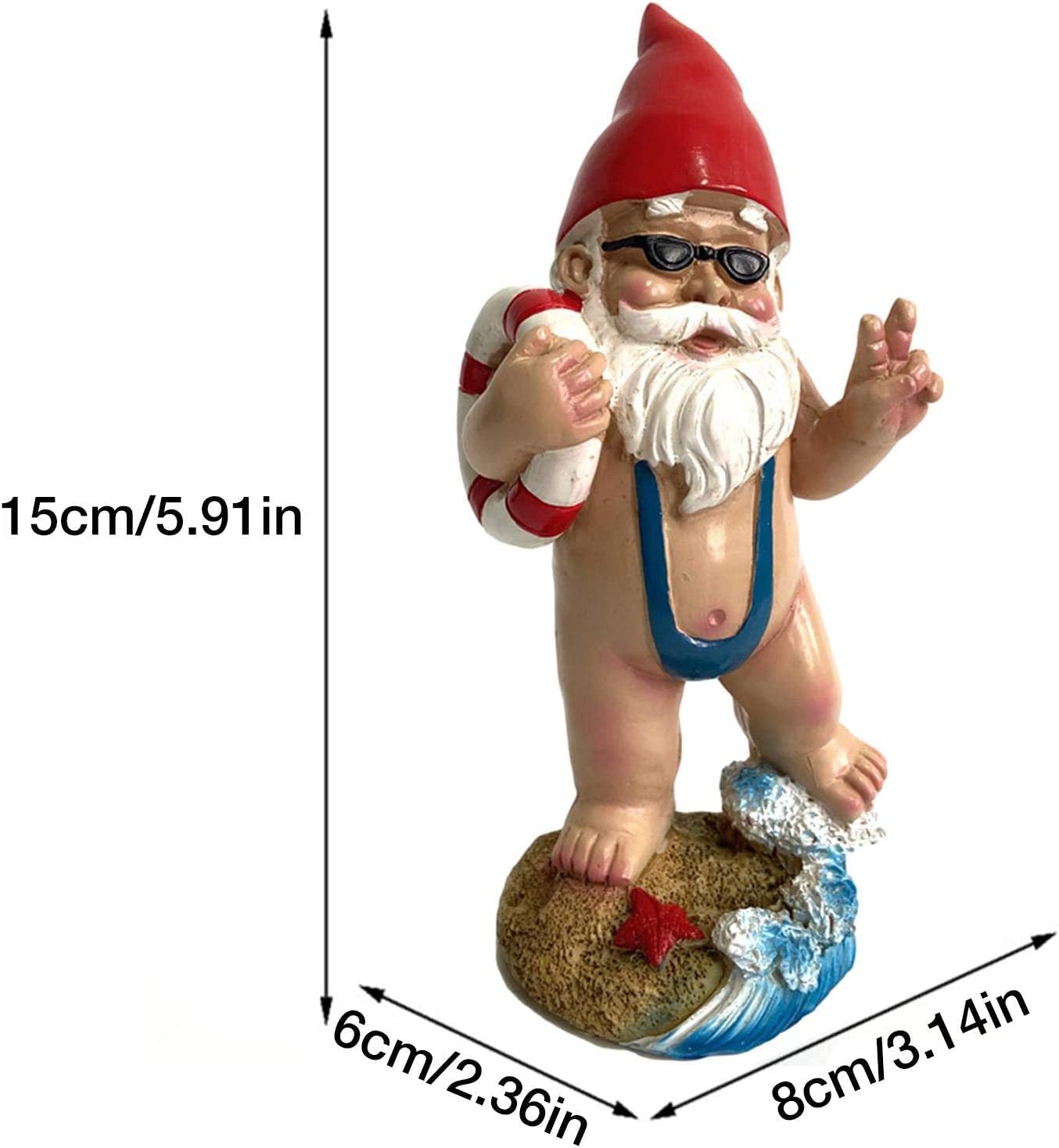 🤣Funny Garden Drunk Gnome Statue