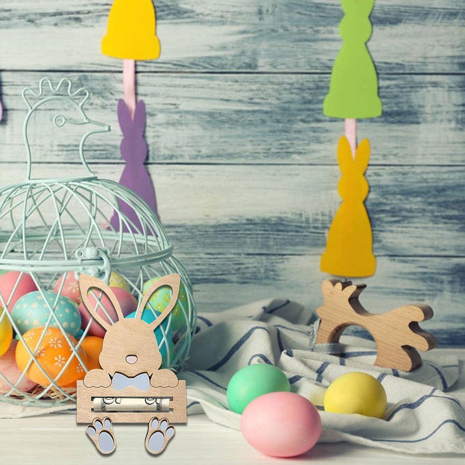 🐰Easter Decorations 🐰- Cute Bunny Pendant Cardboard Money Holder