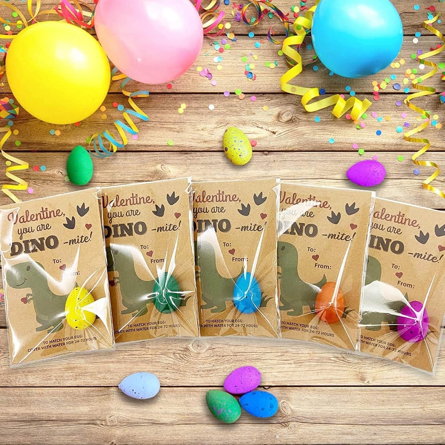 🎁Easter Valentine Gifts. 24pcs Hatching Dinosaur Eggs Growing Valentine Eggs🦕