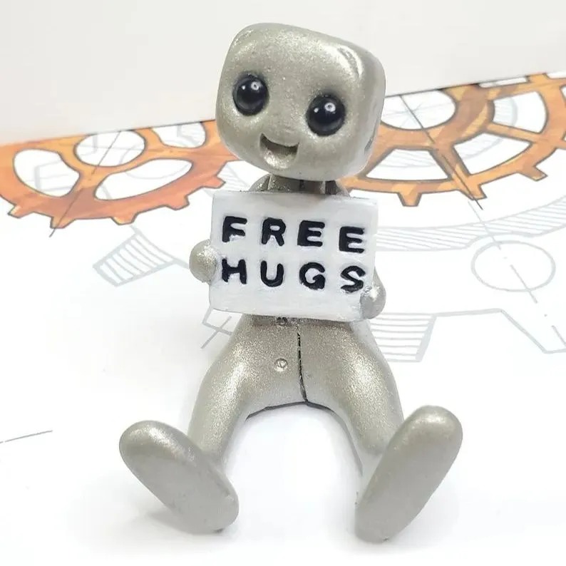Your Anxiety Is A Lying H*e Robot Figurine Resin Art Toy