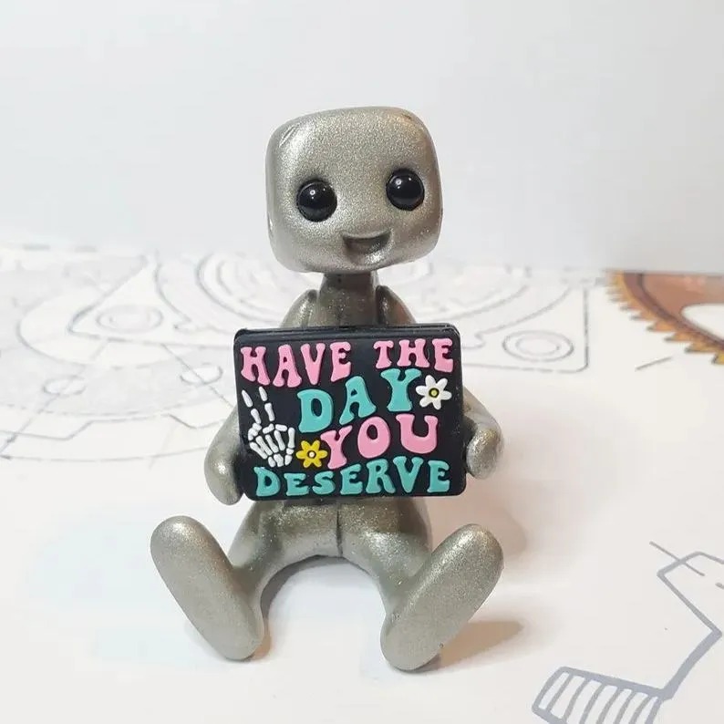 Your Anxiety Is A Lying H*e Robot Figurine Resin Art Toy