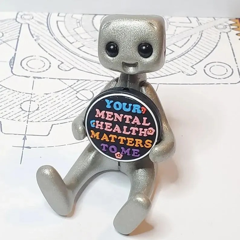 Your Anxiety Is A Lying H*e Robot Figurine Resin Art Toy