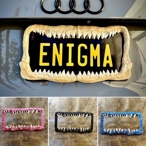 🔥BUY 2 GET 1 FREE-Last Day🔥Creature teeth license plate🤩