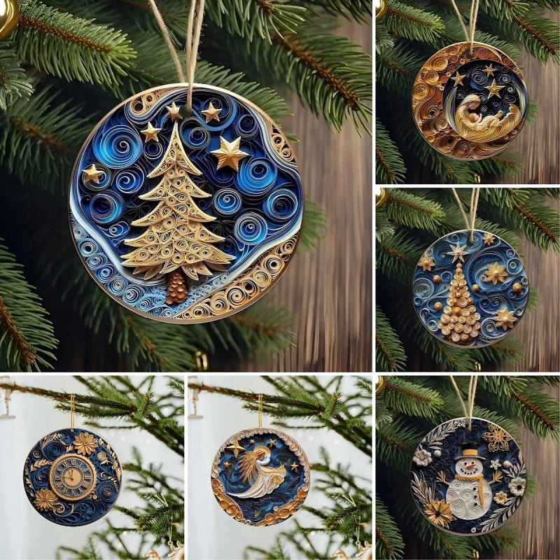 🎅Flat Quilling Christmas Ornaments