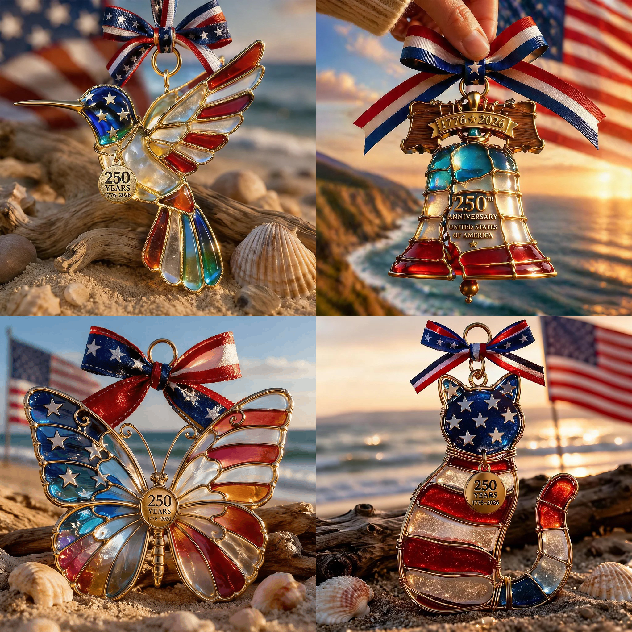 🔥LAST DAY 49% OFF💖American 250th Anniversary Stained Glass Ornament Collection