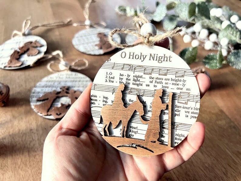 Music Sheet Nativity Ornament