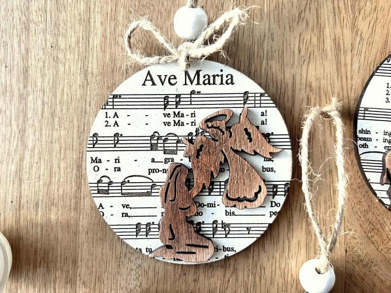 Music Sheet Nativity Ornament