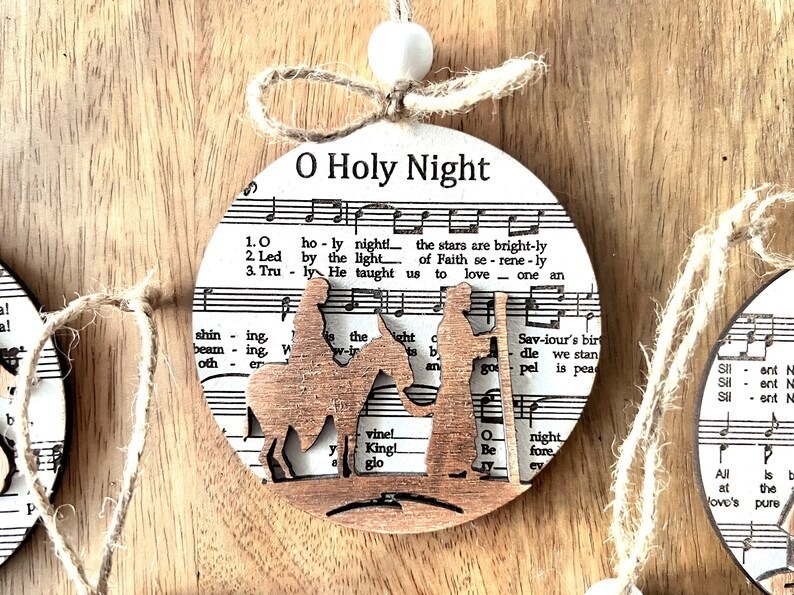 Music Sheet Nativity Ornament