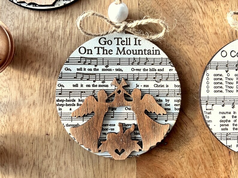 Music Sheet Nativity Ornament