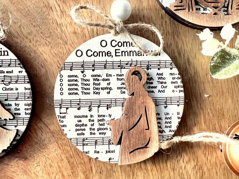 Music Sheet Nativity Ornament