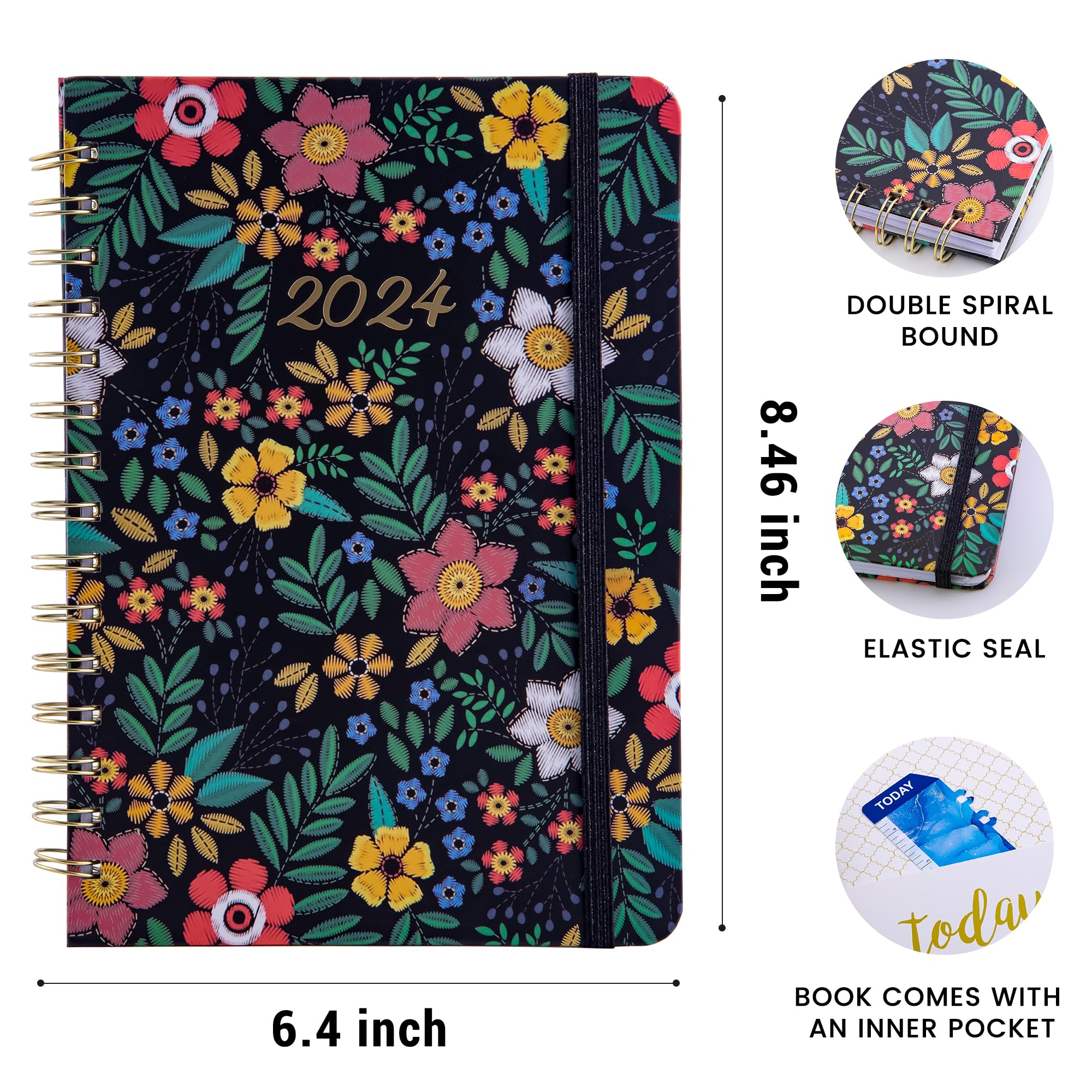 2024 Monthly Planner Spiral Bound