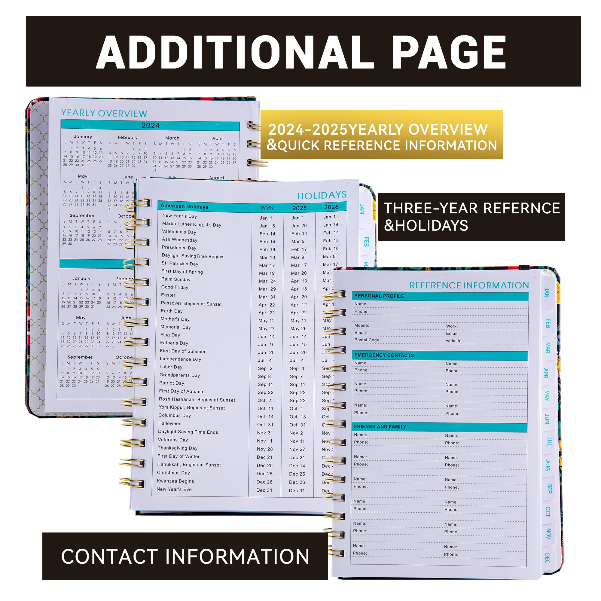 2024 Monthly Planner Spiral Bound